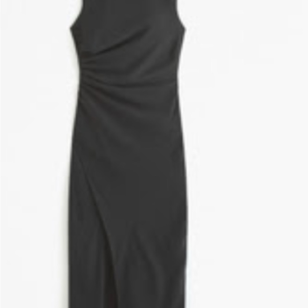 Abercrombie & Fitch Black Midi Dress